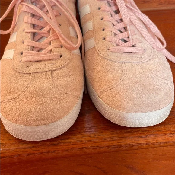 Adidas Gazelle Pink and White Sneakers - Picture 9 of 11